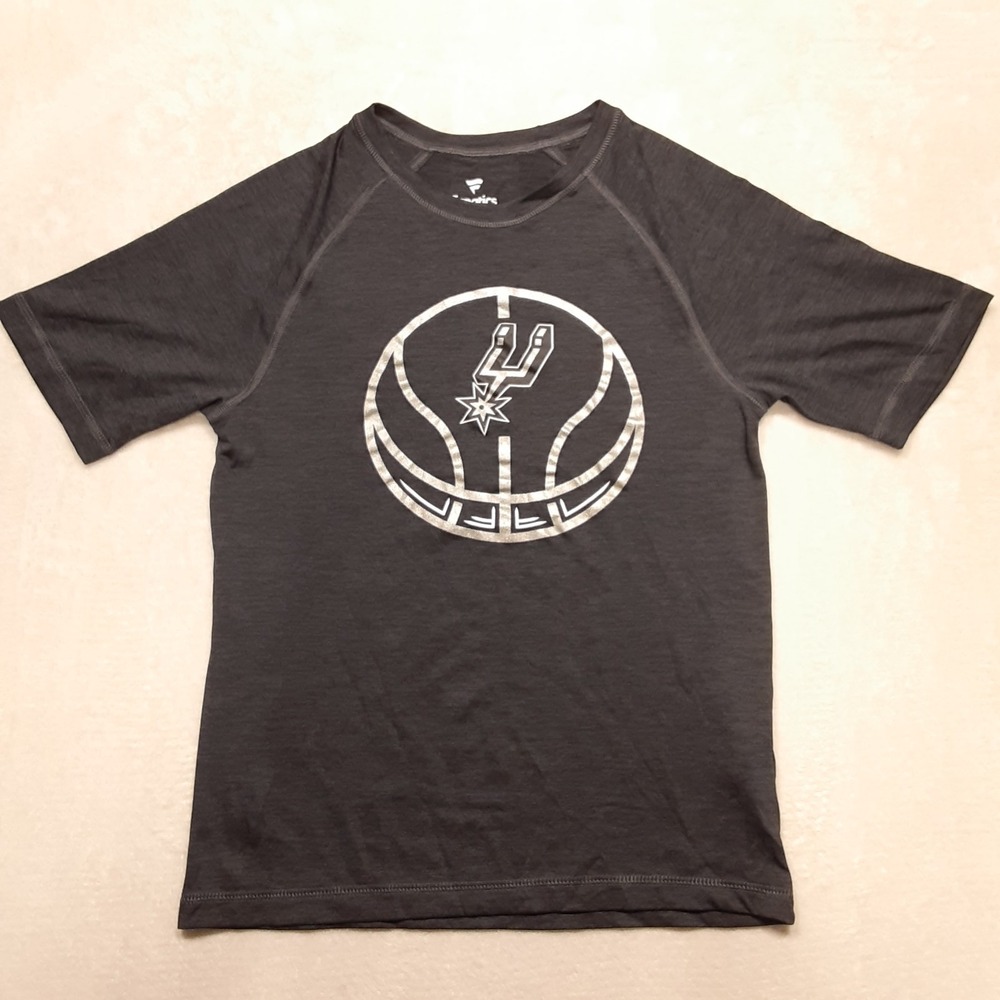 Fanatics Mens Spurs Athletic T-Shirt Sz.Small/Black Gray Marled/Metallic Logo...